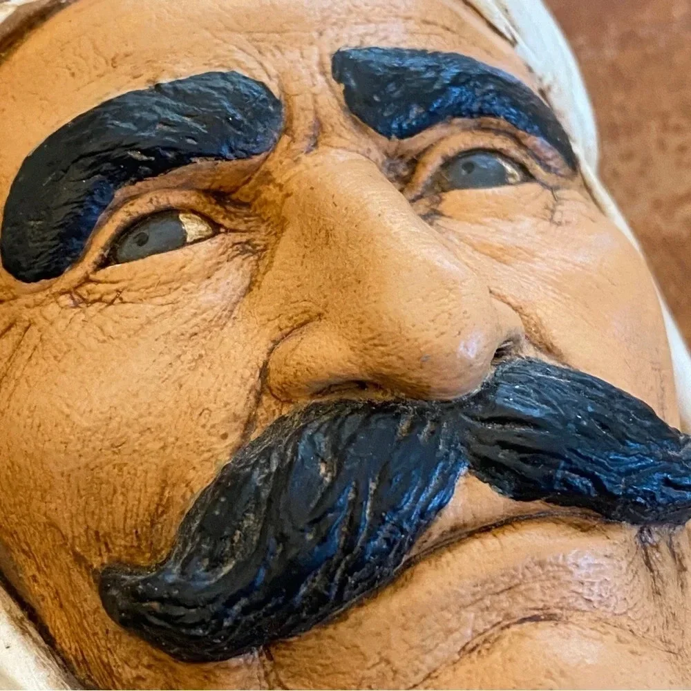 Vintage Bossons Arab Persian Bedouin Man Chalk ware Head Made In England